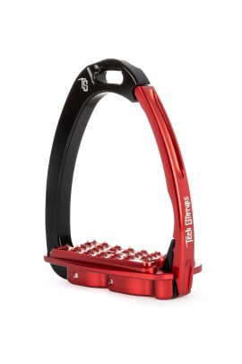 Tech Stirrups Venice EVO Sloped Safety Stirrups | Black - Red