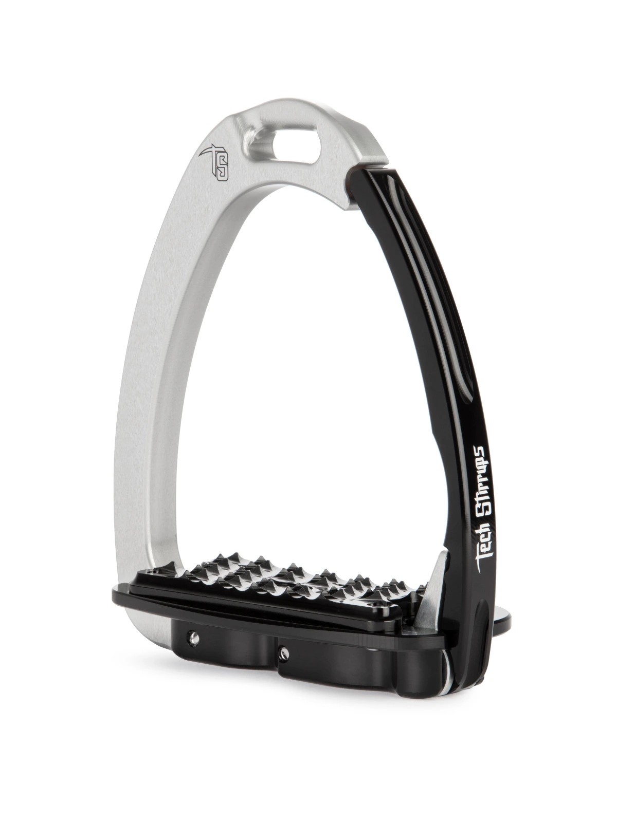 Tech Stirrups Venice EVO Sloped Veiligheidsbeugels | Silver - Black Tech Stirrups Venice EVO Sloped Veiligheidsbeugels | Silver - Black