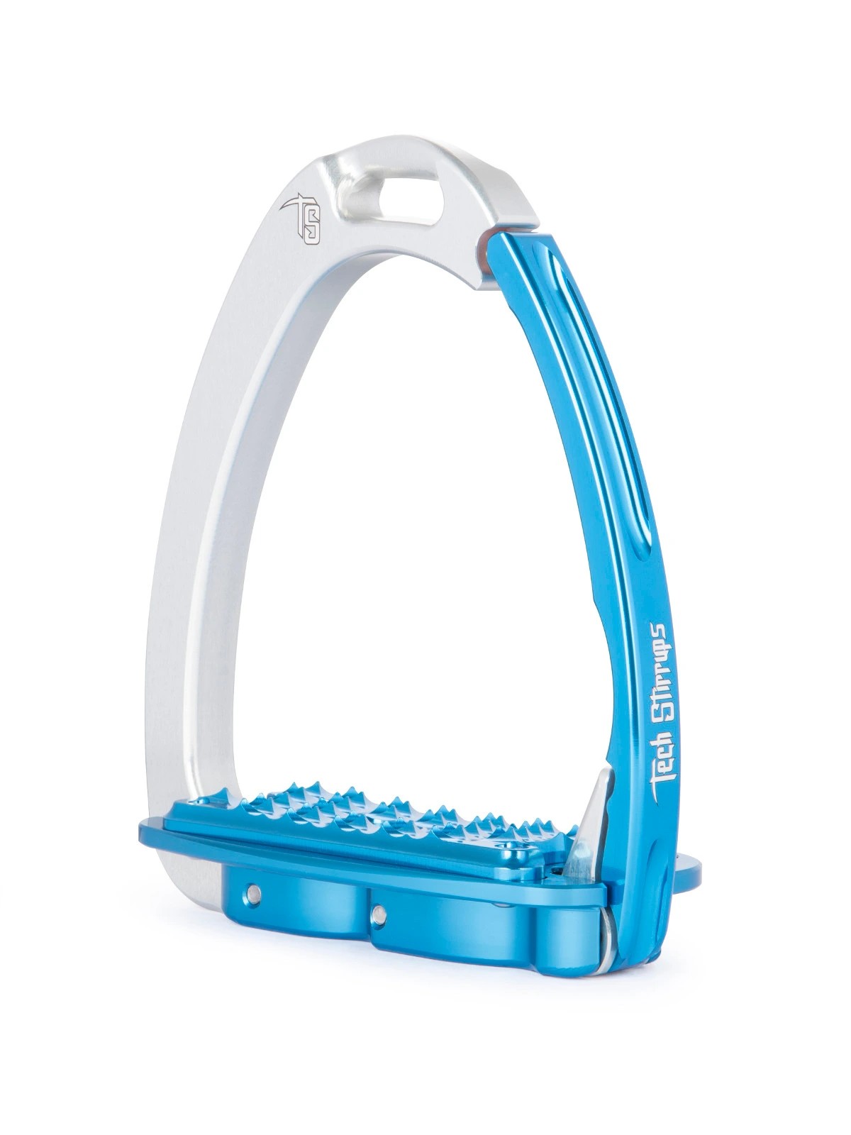 Tech Stirrups Venice EVO Sloped Veiligheidsbeugels | Silver - Blue Tech Stirrups Venice EVO Sloped Veiligheidsbeugels | Silver - Blue