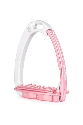 Tech Stirrups Venice EVO Sloped Safety Stirrups | Silver - Pink