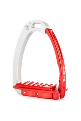Tech Stirrups Venice EVO Sloped Veiligheidsbeugels | Silver - Red