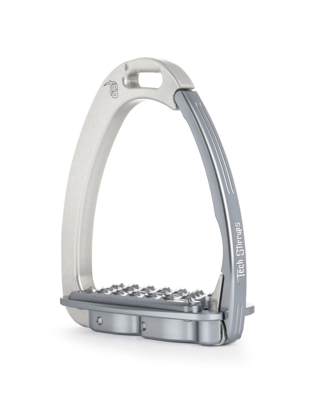Tech Stirrups Venice EVO Sloped Safety Stirrups | Silver - Titanium Tech Stirrups Venice EVO Sloped Safety Stirrups | Silver - Titanium