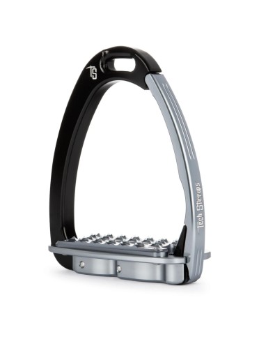 Tech Stirrups Venice EVO Sloped Veiligheidsbeugels | Black - Titanium Tech Stirrups Venice EVO Sloped Veiligheidsbeugels | Black - Titanium