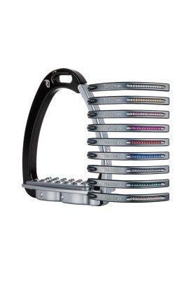 copy of Tech Stirrups Venice EVO Sloped Safety Stirrups Swarovski | Black - Titanium