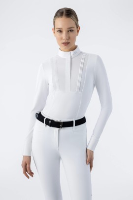 Equiline Editha Dames Wedstrijdshirt LS | Wit