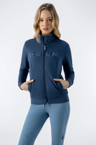 Equiline Enras dames vest full zip Dark Denim | Bestel online Equiline Enras dames vest full zip Dark Denim | Bestel online