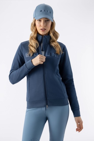Equiline Enras women’s full zip sweatshirt Dark Denim | Shop online Equiline Enras women’s full zip sweatshirt Dark Denim | Shop online