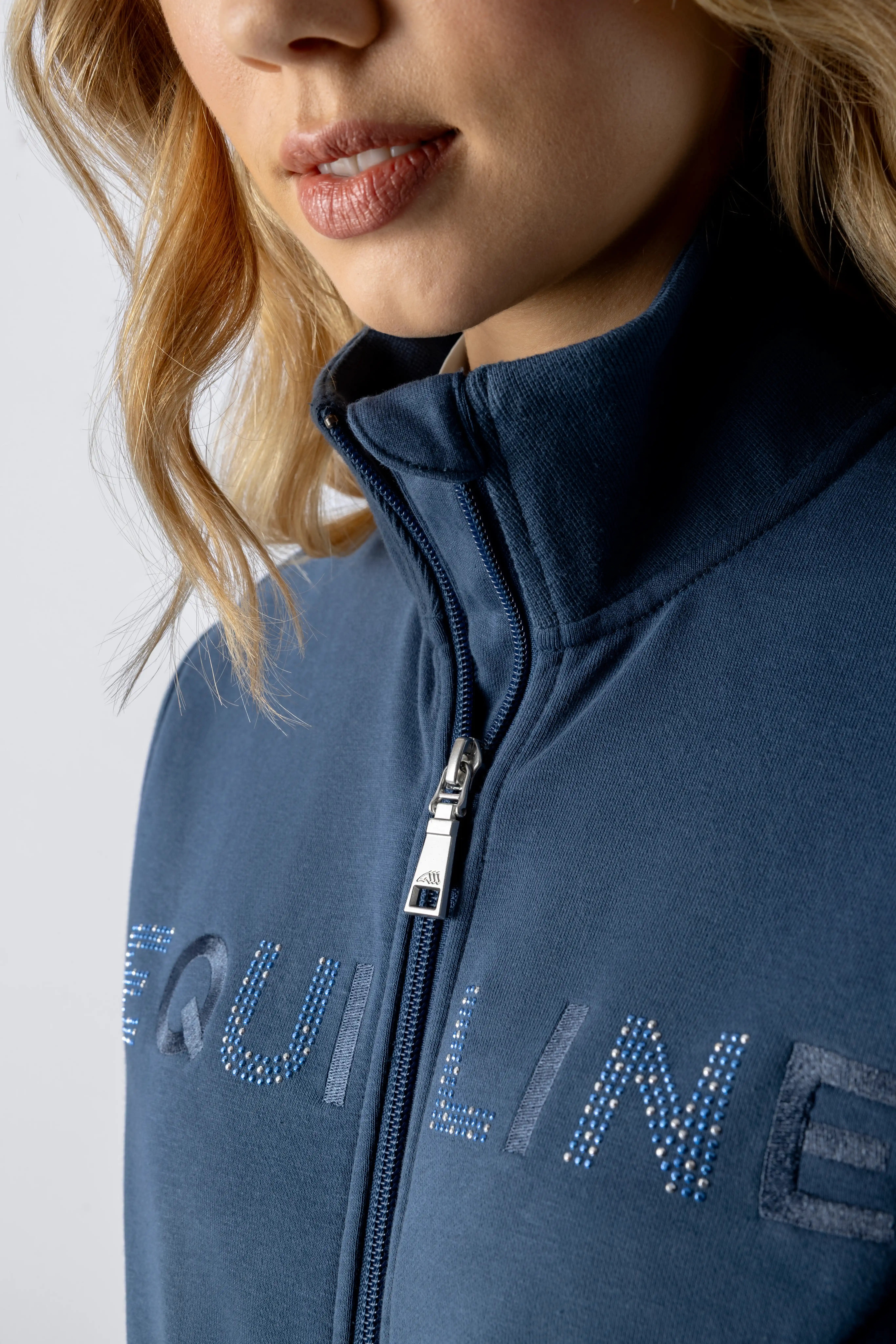 Equiline Enras dames vest full zip Dark Denim | Bestel online Equiline Enras dames vest full zip Dark Denim | Bestel online