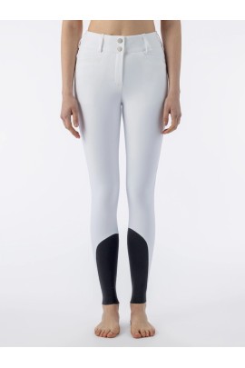 Equiline Crystalef Riding Breeches Full Grip High Waist | White