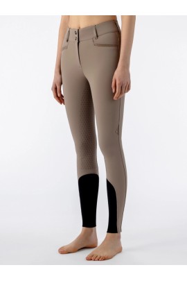 Equiline Crystalef Riding Breeches Full Grip High Waist | Light Taupe
