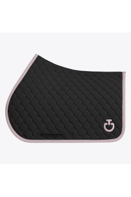 Cavalleria Toscana Circular Quilted Jersey Saddle Pad Jumping | Black - Violet Ice