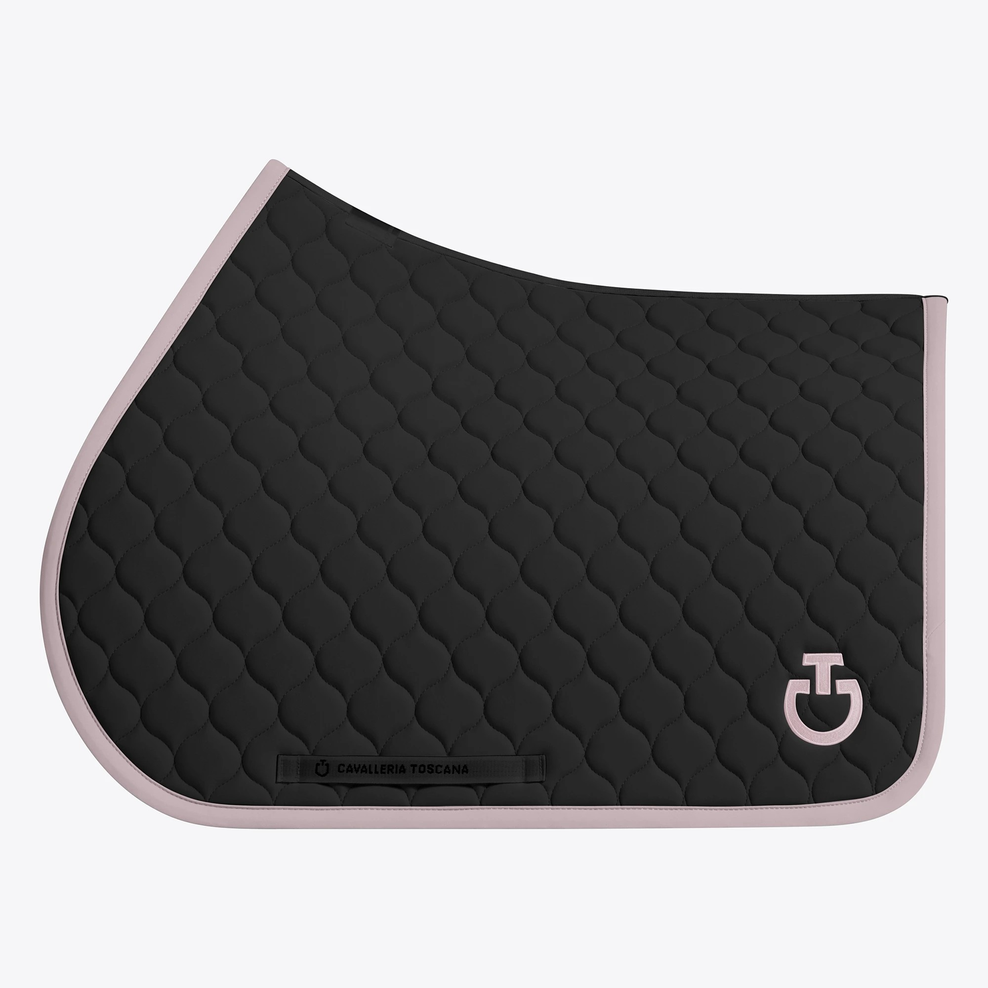 Cavalleria Toscana Circular Quilted Jersey Saddle Pad Jumping | Black - Violet Ice Cavalleria Toscana Circular Quilted Jersey Saddle Pad Jumping | Black - Violet Ice