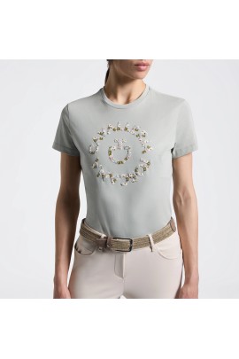 Cavalleria Toscana Floral Embroidery Dames T-Shirt | Belgian Block