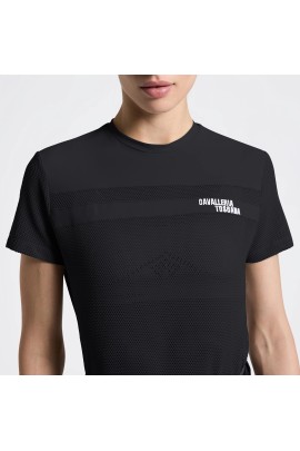 Cavalleria Toscana Perforated Dames T-Shirt | Charcoal