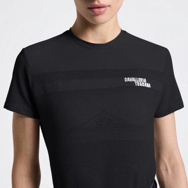 Cavalleria Toscana Perforated Women's T-Shirt | Charcoal Cavalleria Toscana Perforated Women's T-Shirt | Charcoal