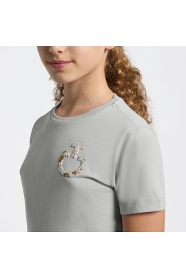 Cavalleria Toscana Floral Embroidery Girls T-Shirt | Belgian Block
