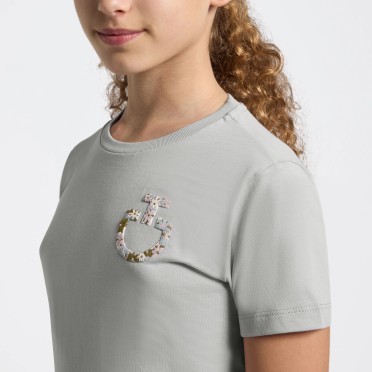 Cavalleria Toscana Floral Embroidery Meisjes T-Shirt | Belgian Block Cavalleria Toscana Floral Embroidery Meisjes T-Shirt | Belgian Block