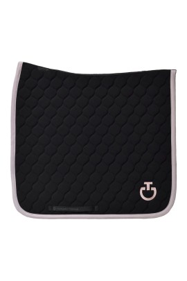 Cavalleria Toscana Circular Quilted Jersey Zadeldekje Dressuur | Zwart - Violet Ice