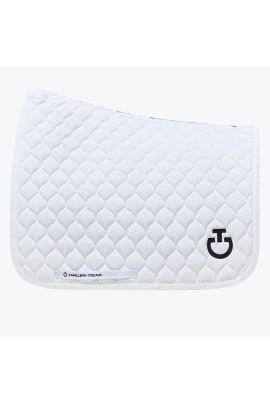 Cavalleria Toscana Circular Quilted Jersey Saddle Pad Dressage | White
