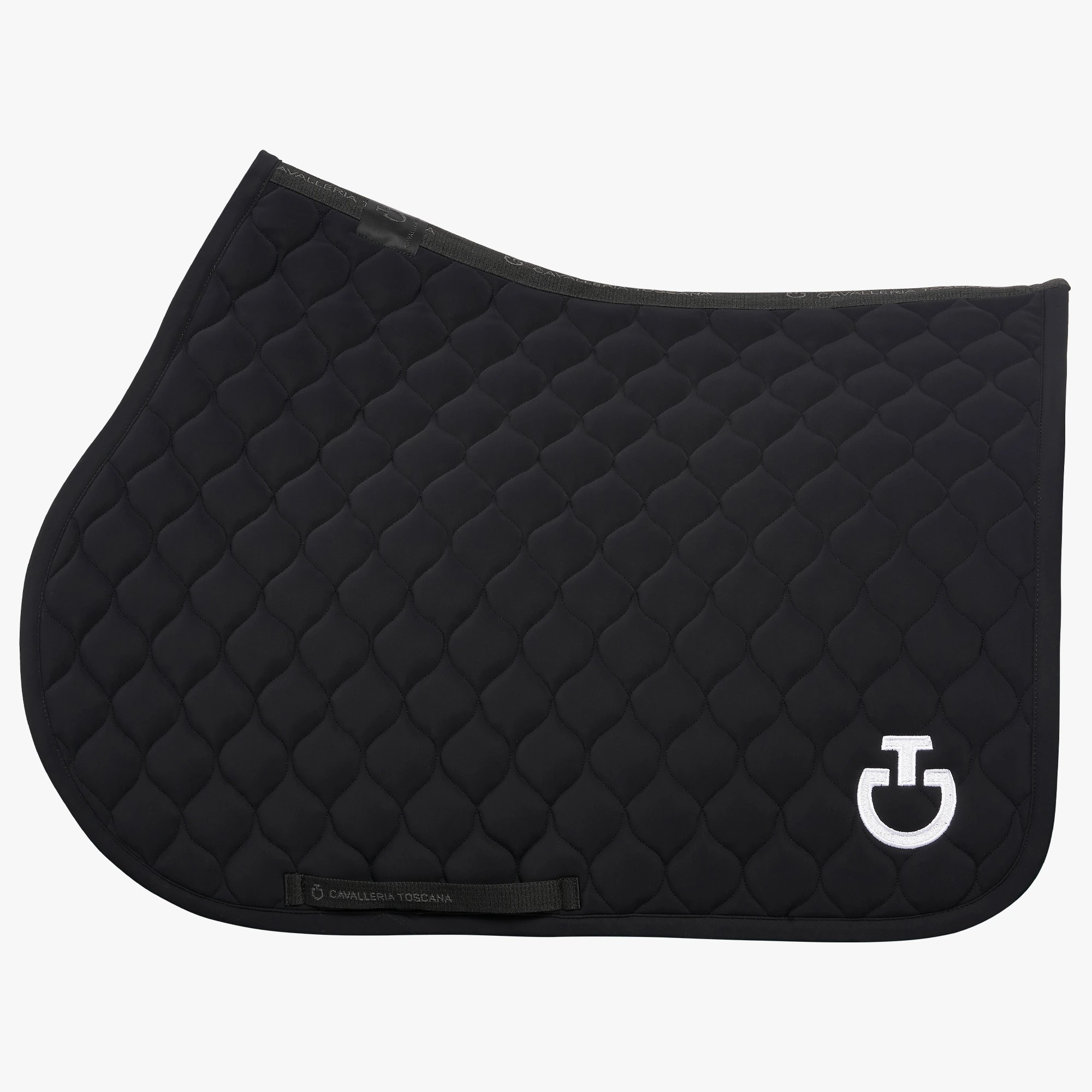 Cavalleria Toscana Circular Quilted Jersey Saddle Pad Jumping | Black Cavalleria Toscana Circular Quilted Jersey Saddle Pad Jumping | Black