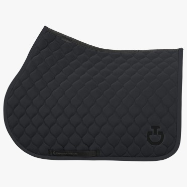 Cavalleria Toscana Circular Quilted Jersey Saddle Pad Jumping | Charcoal Cavalleria Toscana Circular Quilted Jersey Saddle Pad Jumping | Charcoal