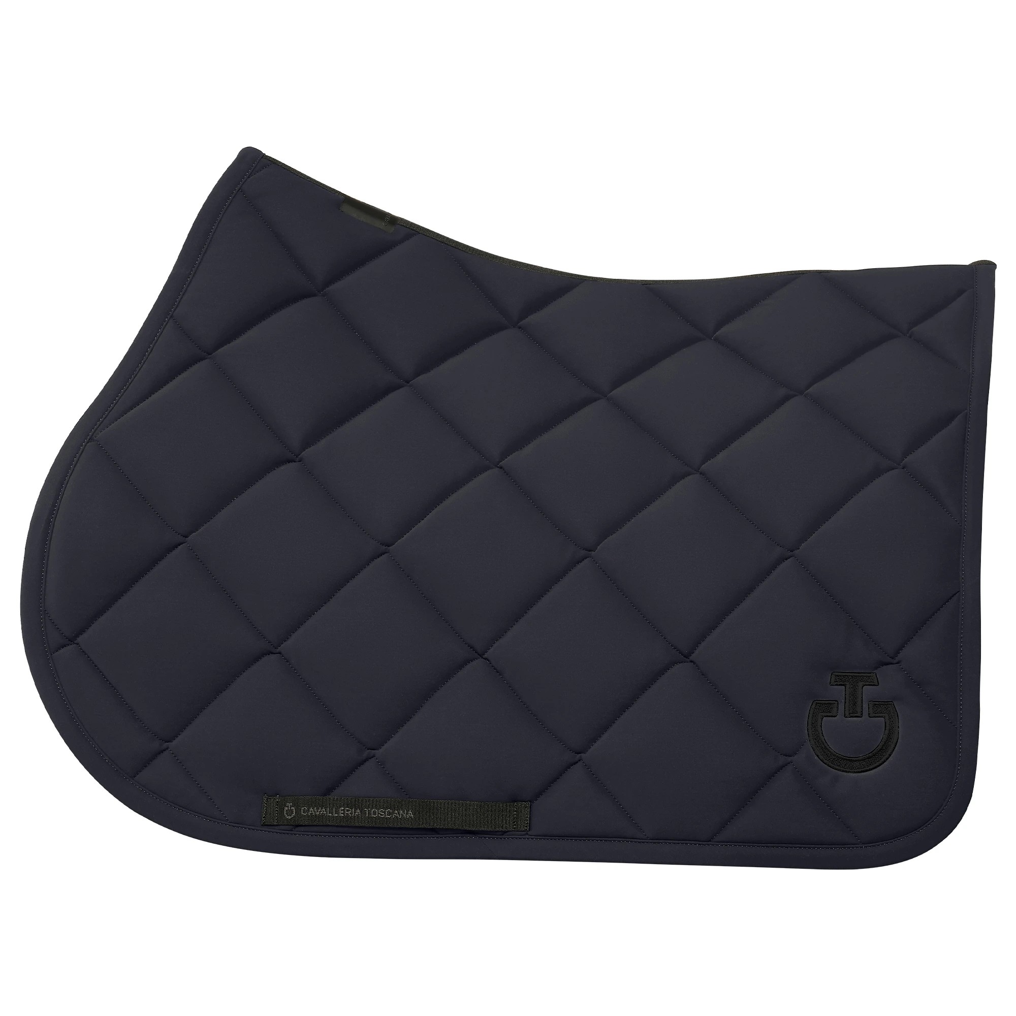 Cavalleria Toscana Diamond Quilted Jersey Saddle Pad Jumping | Charcoal Cavalleria Toscana Diamond Quilted Jersey Saddle Pad Jumping | Charcoal