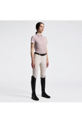 Cavalleria Toscana Jacquard Jersey Women's Polo Shirt SS | Violet Ice