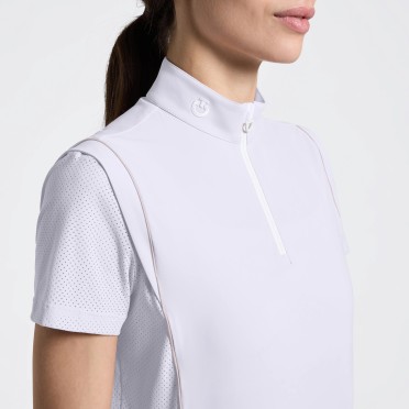 Cavalleria Toscana Jersey Piping Women's Training Shirt SS | White
