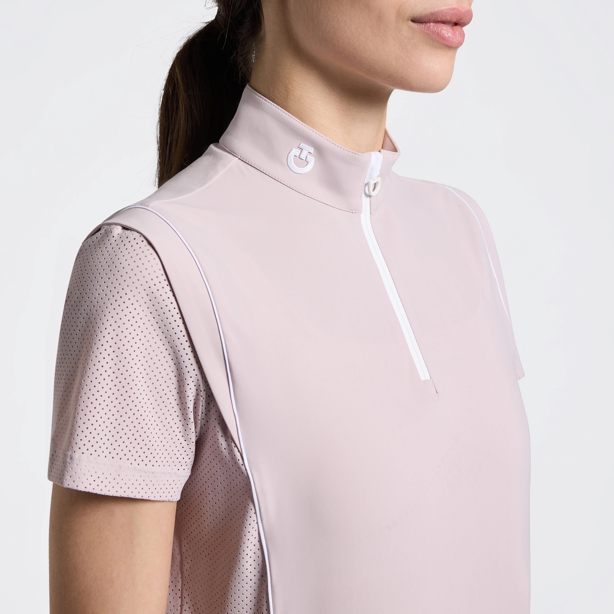 Cavalleria Toscana Jersey Piping Women's Training Shirt SS | Violet Ice