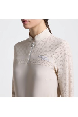 Cavalleria Toscana Perforated Insert Women's Training Shirt LS | Brich