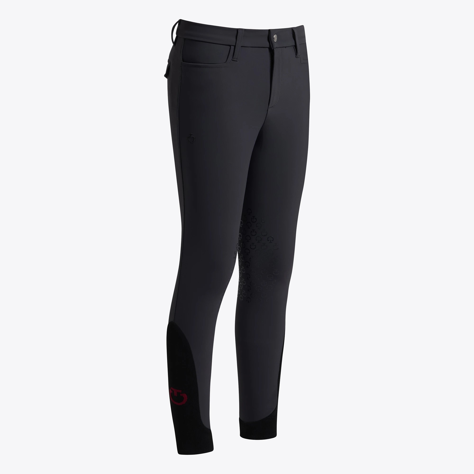 Cavalleria Toscana Boys Riding Breeches Knee Grip | Charcoal Cavalleria Toscana Boys Riding Breeches Knee Grip | Charcoal