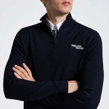 Cavalleria Toscana Merino Half Zip Turtleneck Mannen Sweater | Charcoal Cavalleria Toscana Merino Half Zip Turtleneck Mannen Sweater | Charcoal