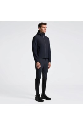 Cavalleria Toscana Perforated Jersey Softshell Men's Jacket | Charcoal