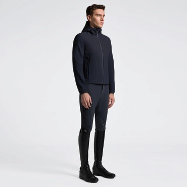 Cavalleria Toscana Perforated Jersey Softshell Mannen Jas | Charcoal