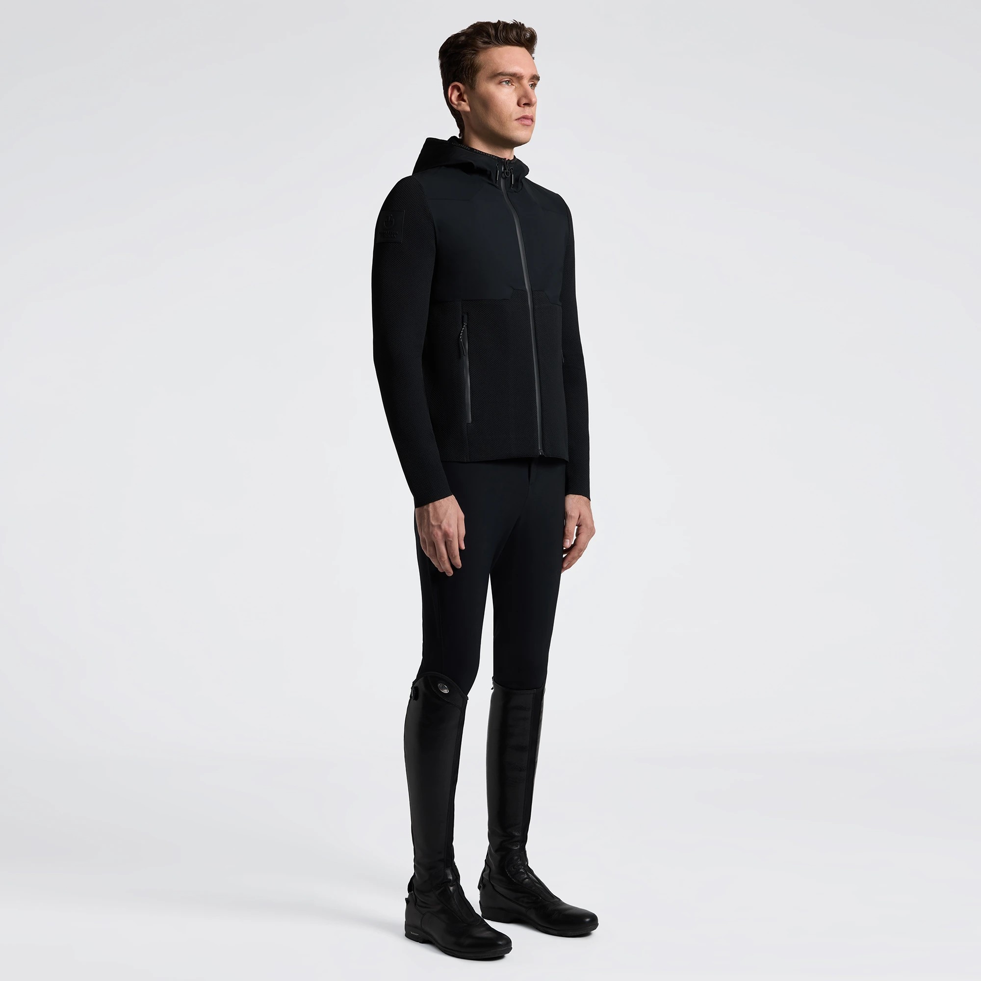 Cavalleria Toscana Tech Knit Softshell Mannen Jas | Zwart
