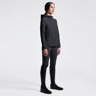 Cavalleria Toscana Perforated Jersey Softshell Dames Jas | Charcoal