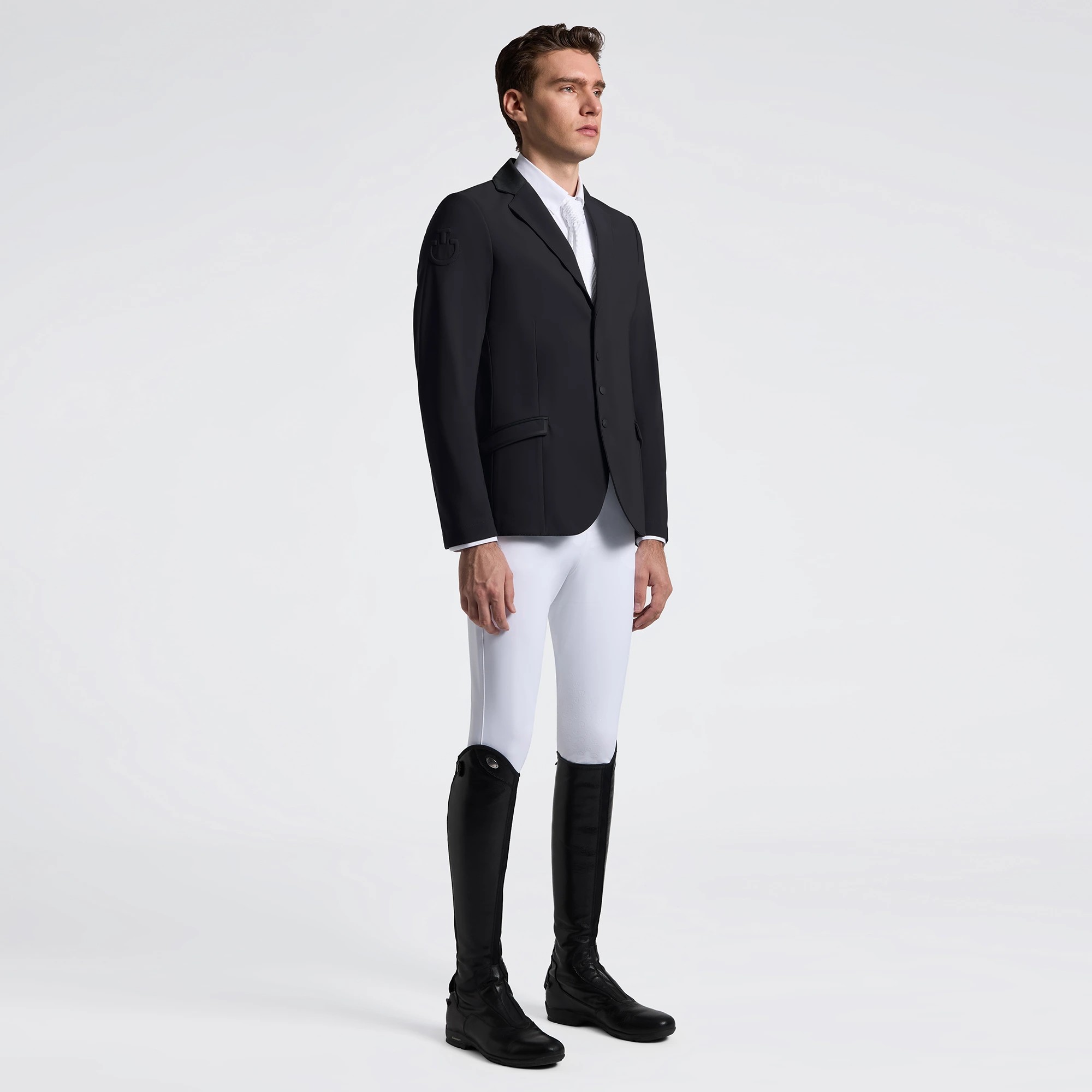 Cavalleria Toscana Lightweight Jersey Zip Men's Competition Jacket | Charcoal Cavalleria Toscana Lightweight Jersey Zip Men's Competition Jacket | Charcoal
