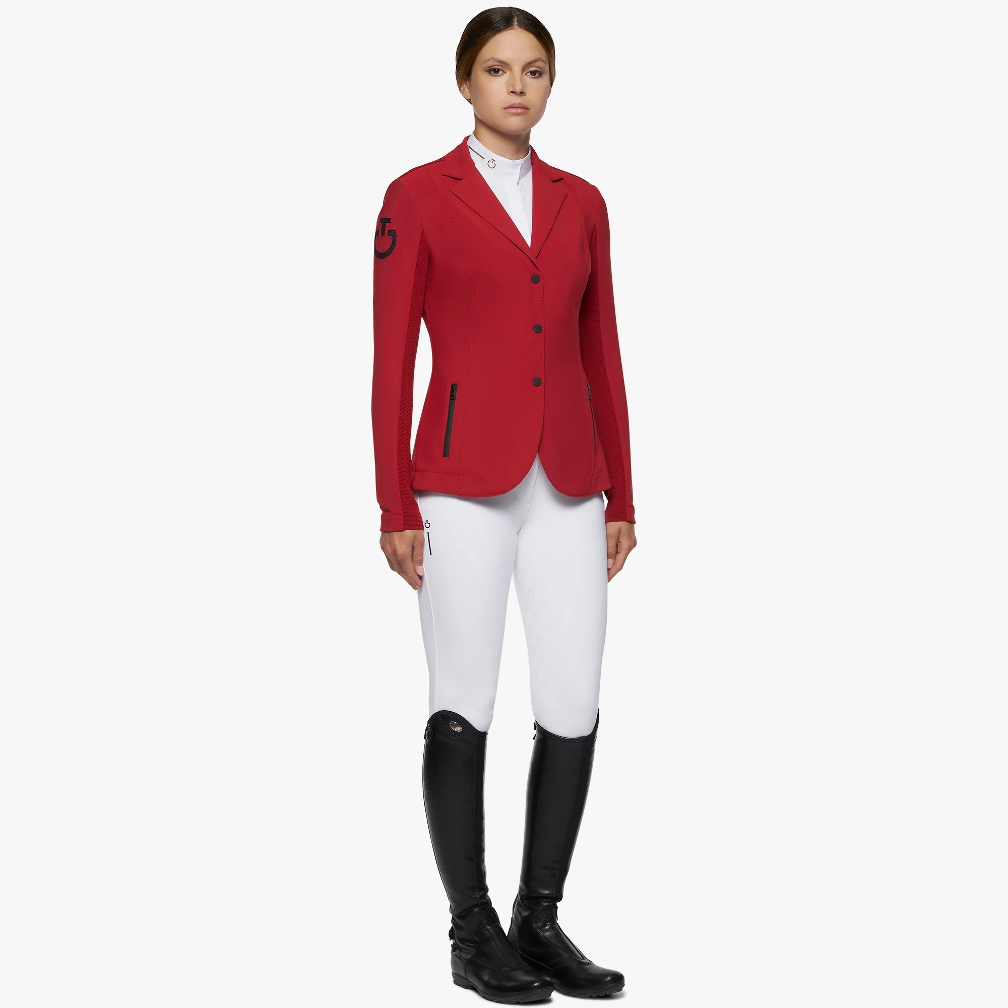 Cavalleria Toscana R-EVO Light Tech Knit Zip Women's Competition Jacket | Red Cavalleria Toscana R-EVO Light Tech Knit Zip Women's Competition Jacket | Red