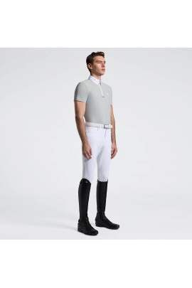 Cavalleria Toscana Jersey Zip Mannen Wedstrijdshirt SS | Belgian Block