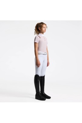 Cavalleria Toscana Jersey Pleated Girls Competition Shirt SS | Violet Ice