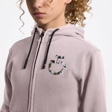 Cavalleria Toscana Floral Embroidery Girls Cardigan | Violet Ice