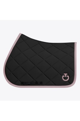 Cavalleria Toscana Diamond Quilted Jersey Saddle Pad Jumping | Black - Violet Ice