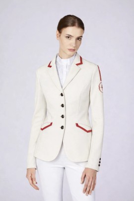 Vestrum Alessandria Dames Wedstrijdjasje | Ivory - Rood