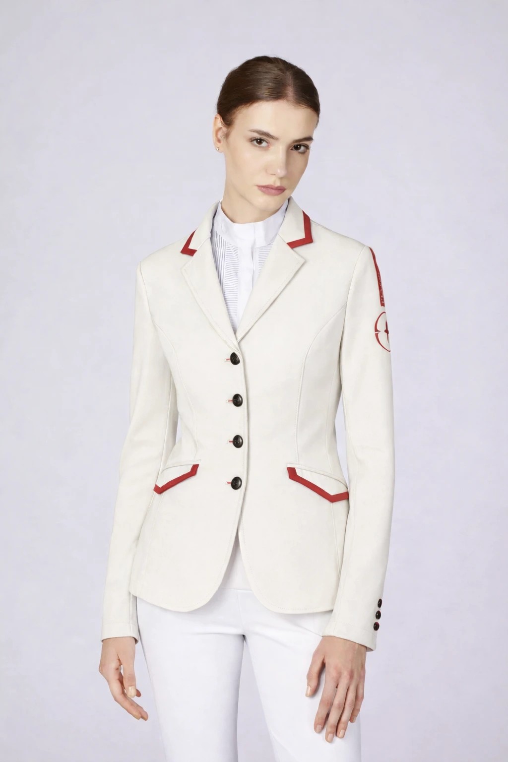 Vestrum Alessandria Women's Competition Jacket | Ivory - Red