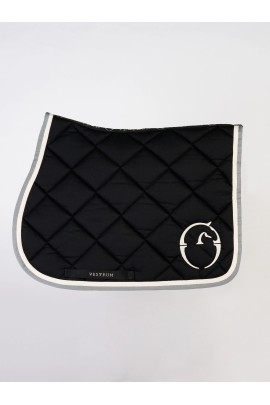 Ridershouse: Vestrum Jumping Saddle Pad Bonn - color: black / white / grey