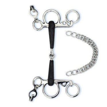 STUBBEN STEEL Baby Pelham Rubber Coverd Mouth STUBBEN STEEL Baby Pelham Rubber Coverd Mouth