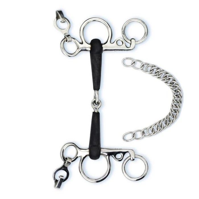 STUBBEN STEEL Baby Pelham Rubber Coverd Mouth STUBBEN STEEL Baby Pelham Rubber Coverd Mouth