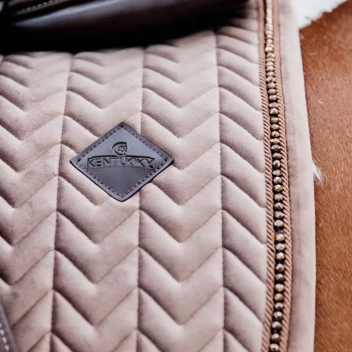 Kentucky Horsewear Saddle Pad Velvet Pearls Dressage Kentucky Horsewear Saddle Pad Velvet Pearls Dressage