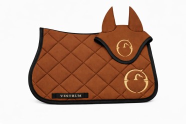 Vestrum Set Los Angeles Zadeldekje & Oornetje Springen | Coconut - Zwart Vestrum Set Los Angeles Zadeldekje & Oornetje Springen | Coconut - Zwart