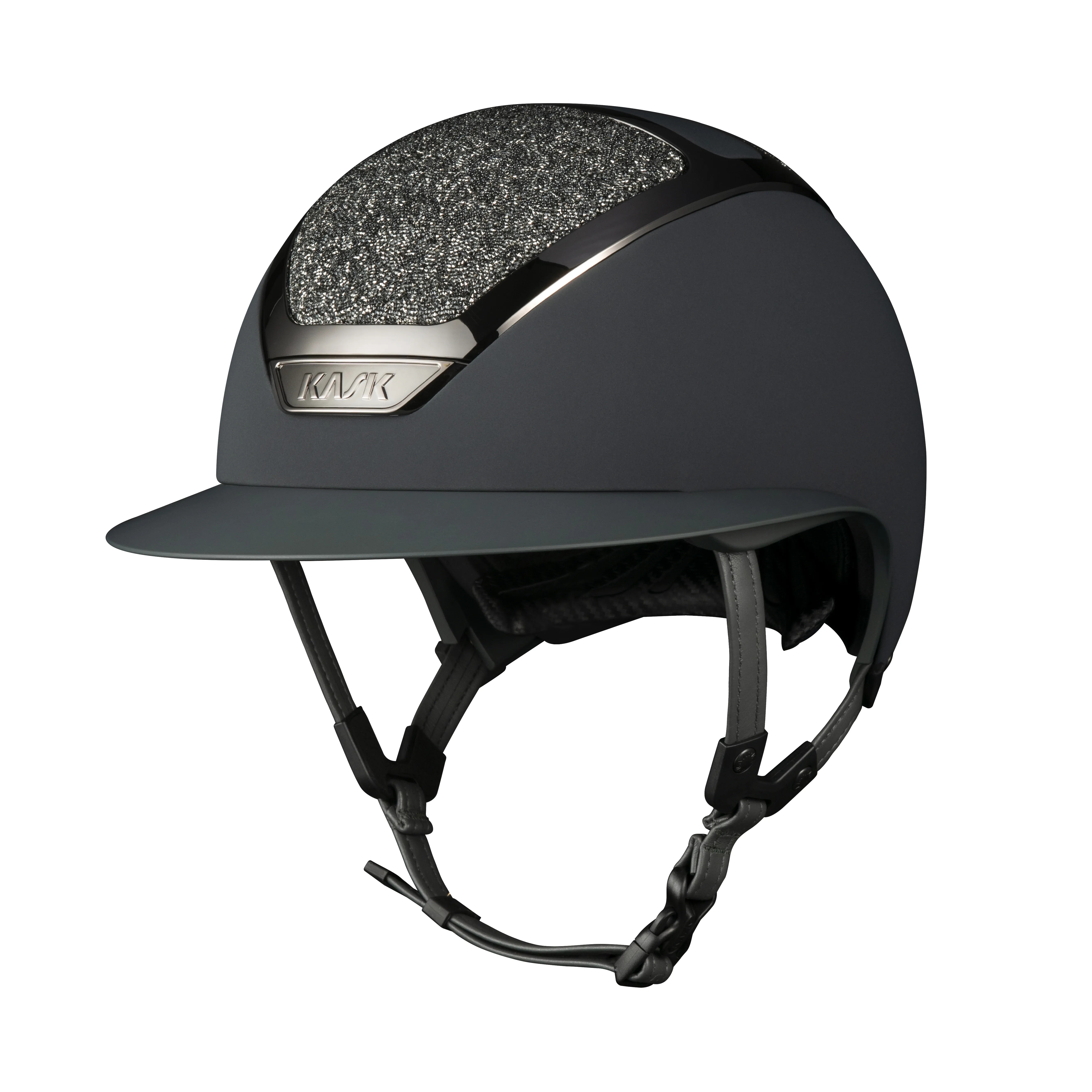 KASK Star Lady Cap Chrome Crystals Midnight | Antraciet KASK Star Lady Cap Chrome Crystals Midnight | Antraciet